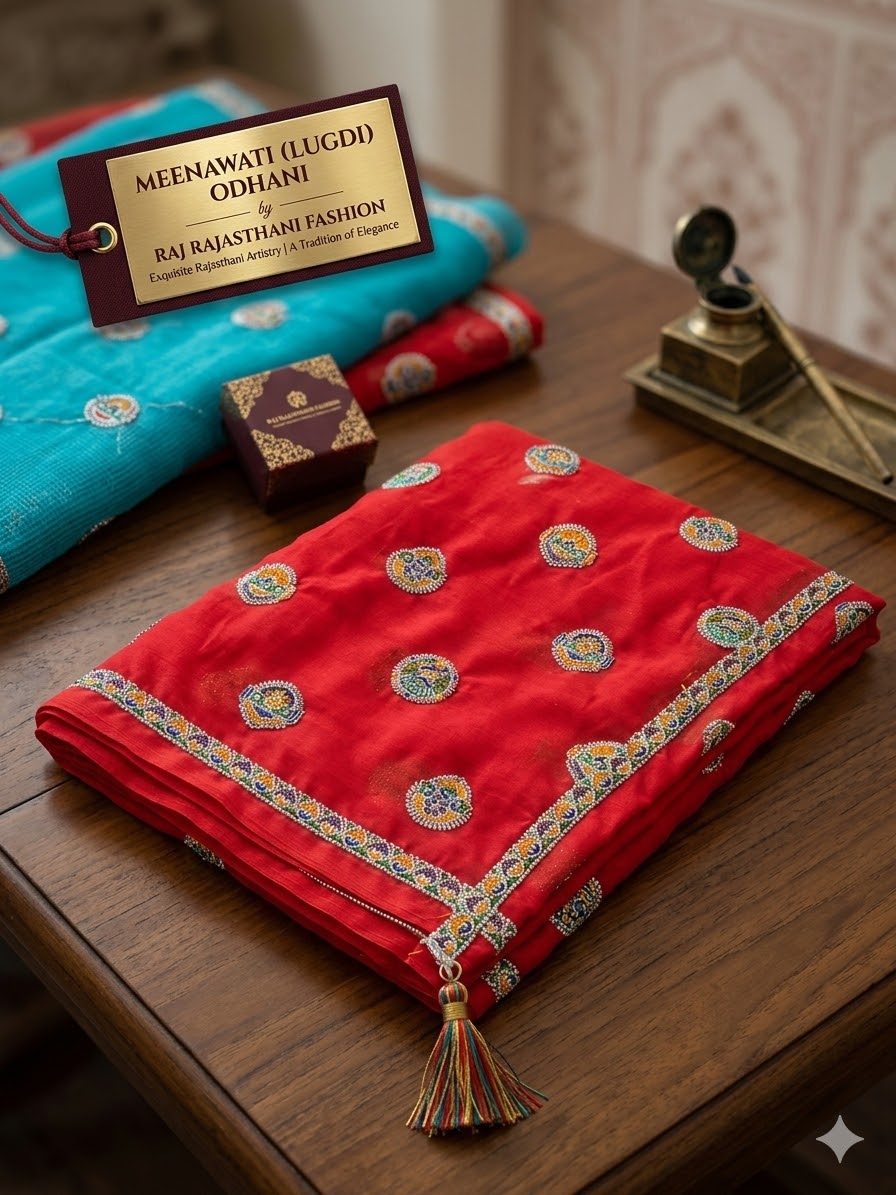 Latest Meena Lugdi in Best Embroidery Work in Dubal Badla 